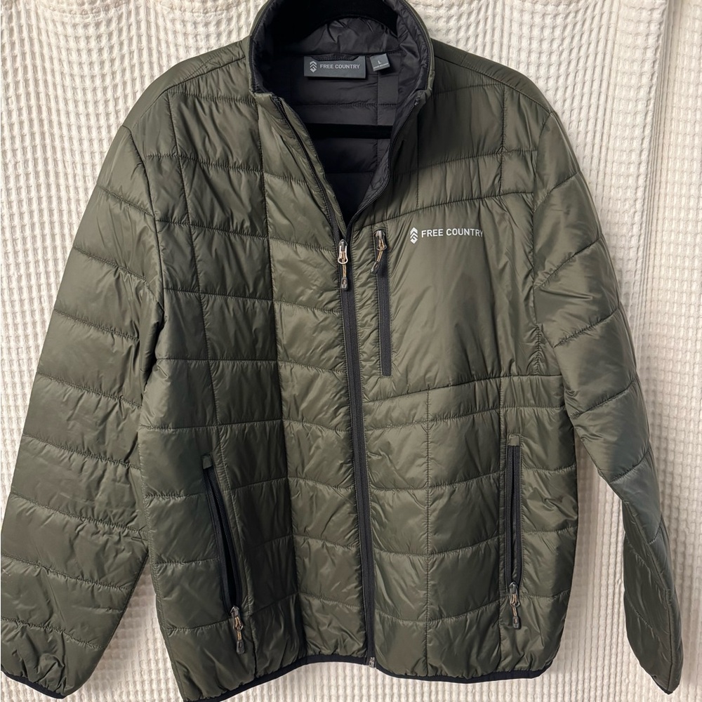 Free Country Men's Green Puffer Jacket
